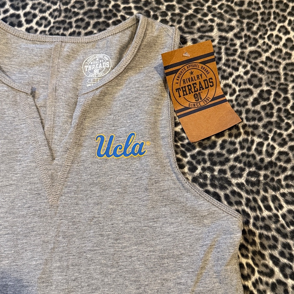 UCLA Bruins Gray Tank Top by Rivalry Threads V Neck XS Small NWT - Picture 2 of 3